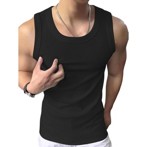 image:imageRoseSeek Mens Summer Tank Tops Sleeveless Undershirts Tank Basic Workout Gym Muscle ShirtsPure Black