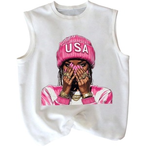 image:imageRoseSeek Retro Graphic Tank Top for Men Crew Neck Summer Sleeveless Tops Hippop StreetwearGraphic White