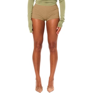 image:imageRoseSeek Womens Low Rise Mini Shorts Y2k Skinny Micro Booty Shorts Summer Hot Pants Party Rave Streetwear 2026Light Khaki Brown