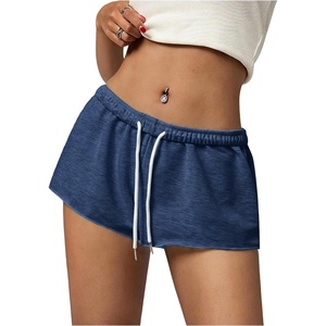 image:imageRoseSeek Womens Low Rise SweatShorts Elastic Drawstring Waist Sweat Shorts Summer Running Lounge Mini ShortsDark Blue