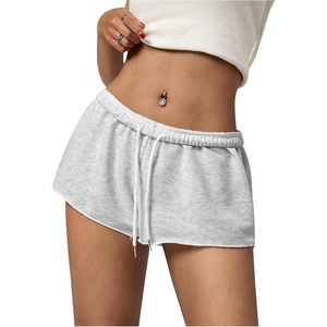 image:imageRoseSeek Womens Low Rise SweatShorts Elastic Drawstring Waist Sweat Shorts Summer Running Lounge Mini ShortsGrey