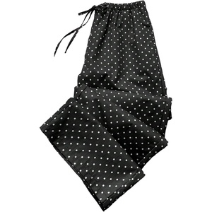 image:imageRoseSeek Womens Polka Dots Wide Leg Pants Drawstring High Waisted Baggy Pants Casual TrousersBlack