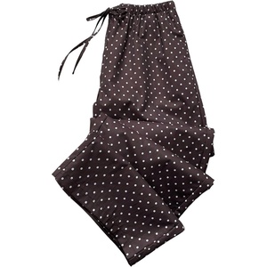 image:imageRoseSeek Womens Polka Dots Wide Leg Pants Drawstring High Waisted Baggy Pants Casual TrousersCoffee Brown