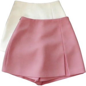 image:imageRoseSeek Womens Slit Front A Line Skorts High Waisted Mini Shorts Dressy Casual Shorts Summer OutfitsPink