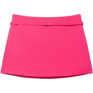 image:imageRoseSeek Womens Zip Up Skort Low Rise Mini Skirt A Line Belted Going Out ShortsHot Pink