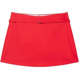 image:imageRoseSeek Womens Zip Up Skort Low Rise Mini Skirt A Line Belted Going Out ShortsRed