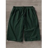 image:imageRoseSeek Mens 34 Length Sweatpants Drawstring Waist Straight Leg Sports Cropped Pants with Pockets StreetwearDark Green