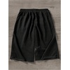 image:imageRoseSeek Mens 34 Length Sweatpants Drawstring Waist Straight Leg Sports Cropped Pants with Pockets StreetwearPure Black