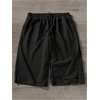 image:imageRoseSeek Mens 34 Length Sweatpants Drawstring Waist Straight Leg Sports Cropped Pants with Pockets StreetwearPure Black