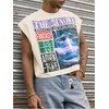 image:imageRoseSeek Mens Number Graphic Short Cap Sleeve Tank Tops Summer Crew Neck Baggy Workout Muscle TShirtsApricot