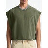 image:imageRoseSeek Mens Number Graphic Short Cap Sleeve Tank Tops Summer Crew Neck Baggy Workout Muscle TShirtsArmy Green