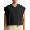 image:imageRoseSeek Mens Number Graphic Short Cap Sleeve Tank Tops Summer Crew Neck Baggy Workout Muscle TShirtsBlack