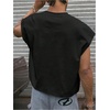 image:imageRoseSeek Mens Number Graphic Short Cap Sleeve Tank Tops Summer Crew Neck Baggy Workout Muscle TShirtsBlack and Blue