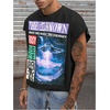 image:imageRoseSeek Mens Number Graphic Short Cap Sleeve Tank Tops Summer Crew Neck Baggy Workout Muscle TShirtsBlack and Blue