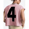 image:imageRoseSeek Mens Number Graphic Short Cap Sleeve Tank Tops Summer Crew Neck Baggy Workout Muscle TShirtsPink