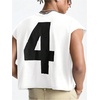 image:imageRoseSeek Mens Number Graphic Short Cap Sleeve Tank Tops Summer Crew Neck Baggy Workout Muscle TShirtsWhite