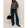 image:imageRoseSeek Womens Collared Striped Tops Button Down Long Sleeve Knit Tops Fall OutfitsMulticolor