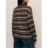 image:imageRoseSeek Womens Collared Striped Tops Button Down Long Sleeve Knit Tops Fall OutfitsMulticolor
