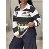 image:imageRoseSeek Womens Color Block Graphic Jersey Shirt Long Sleeve Collared Golf T Shirts Y2K Tops StreetwearGrey
