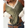 image:imageRoseSeek Womens Color Block Patchwork Top V Neck Long Sleeve T Shirts Boho Fall TopsMulticolor