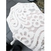 image:imageRoseSeek Womens Elegant Lace Mesh See Through Tops Crew Neck Long Sleeve T Shirts Slim Fit TopsWhite