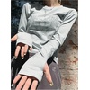 image:imageRoseSeek Womens Gothic Grunge Graphic Vintage Tees Long Sleeve Thumb Hole Punk Crop T Shirts Aesthetic ClothesLight Grey