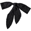 image:imageRoseSeek Womens Lace Sheer Mesh Waist Scarves Lightweight Thin Skinny Scarfs Shawl Fashion AccessoriesSolid Black