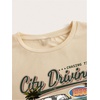 image:imageRoseSeek Womens Plus Size Letter Car Graphic Tees Short Sleeve Crew Neck Crop Tops Summer T ShirtBeige