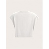 image:imageRoseSeek Womens Plus Size Letter Car Graphic Tees Short Sleeve Crew Neck Crop Tops Summer T ShirtWhite