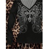 image:imageRoseSeek Womens Rhinestone Graphic Tees Long Sleeve Y2K Gothic T Shirts V Neck 2000s Fall Outfits StreetwearBlack