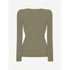 image:imageRoseSeek Womens See Through Long Sleeve Shirts Crew Neck Basic Tight Shirt Going Out TopsArmy Green