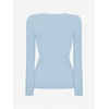 image:imageRoseSeek Womens See Through Long Sleeve Shirts Crew Neck Basic Tight Shirt Going Out TopsBlue