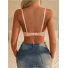 image:imageRoseSeek Womens Sheer Lace Underwire Bras Backless Push Up Comfort Bra LingerieApricot