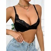 image:imageRoseSeek Womens Sheer Lace Underwire Bras Backless Push Up Comfort Bra LingerieBlack