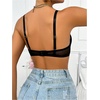 image:imageRoseSeek Womens Sheer Lace Underwire Bras Backless Push Up Comfort Bra LingerieBlack
