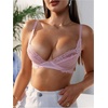 image:imageRoseSeek Womens Sheer Lace Underwire Bras Backless Push Up Comfort Bra LingerieLight Pink