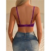 image:imageRoseSeek Womens Sheer Lace Underwire Bras Backless Push Up Comfort Bra LingeriePurple