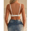 image:imageRoseSeek Womens Sheer Lace Underwire Bras Backless Push Up Comfort Bra LingerieWhite