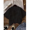 image:imageRoseSeek Womens Star Graphic Letter Print Tee Tops Casual Crewneck Short Sleeve T ShirtStar Print Black