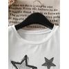 image:imageRoseSeek Womens Star Graphic Letter Print Tee Tops Casual Crewneck Short Sleeve T ShirtStar White