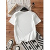 image:imageRoseSeek Womens Star Graphic Letter Print Tee Tops Casual Crewneck Short Sleeve T ShirtWhite and Grey