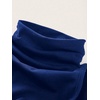 image:imageRoseSeek Womens Turtleneck Cut Out Cold Shoulder Tops Tee Long Sleeve Slim Fit Casual Basic T ShirtDark Blue