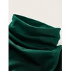 image:imageRoseSeek Womens Turtleneck Cut Out Cold Shoulder Tops Tee Long Sleeve Slim Fit Casual Basic T ShirtDark Deep Green