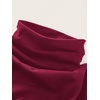 image:imageRoseSeek Womens Turtleneck Cut Out Cold Shoulder Tops Tee Long Sleeve Slim Fit Casual Basic T ShirtDark Red