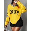 image:imageRoseSeek Womens Y2K Striped Long Sleeve Golf Shirts Star Letter Print Loose Fit Shirt StreetwearMustard Yellow