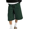 image:imageRoseSeek Mens 34 Length Sweatpants Drawstring Waist Straight Leg Sports Cropped Pants with Pockets StreetwearDark Green