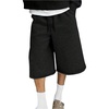 image:imageRoseSeek Mens 34 Length Sweatpants Drawstring Waist Straight Leg Sports Cropped Pants with Pockets StreetwearPure Black