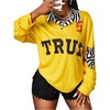 image:imageRoseSeek Womens Y2K Striped Long Sleeve Golf Shirts Star Letter Print Loose Fit Shirt StreetwearMustard Yellow
