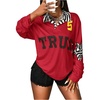 image:imageRoseSeek Womens Y2K Striped Long Sleeve Golf Shirts Star Letter Print Loose Fit Shirt StreetwearRed