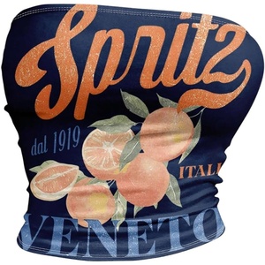 image:imageRoseSeek Womens Graphic Tube Top Letter Fruit Strapless Bandeau Y2K Going Out Summer Crop Tops StreetwearDeep Blue